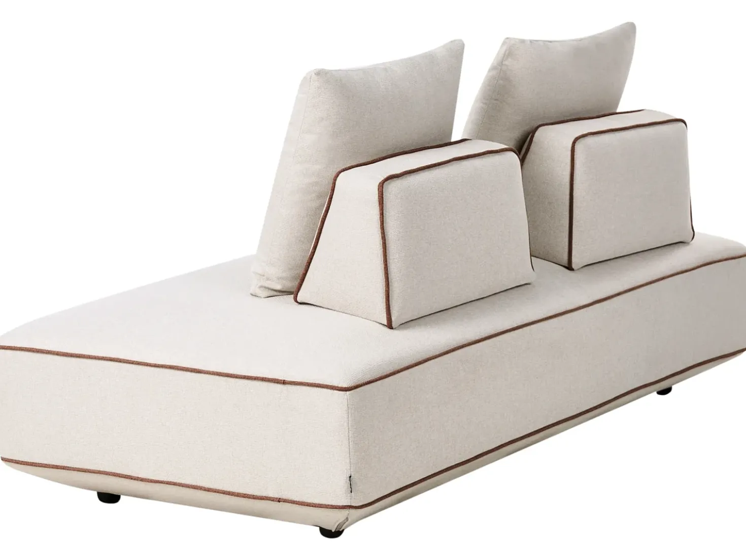 Chaise longue SEILLANS Tessuto Beige chiaro