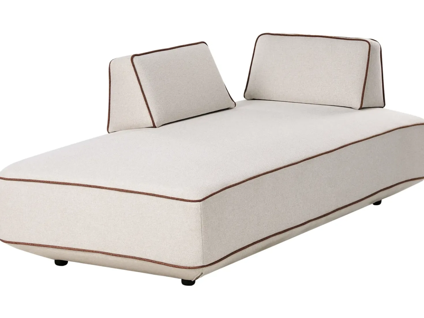 Chaise longue SEILLANS Tessuto Beige chiaro