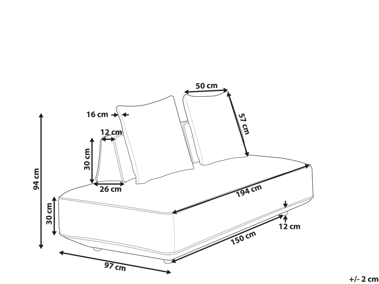 Chaise longue SEILLANS Tessuto Beige chiaro