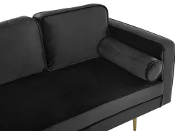 Chaise longue versione destra MIRAMAS Velluto Nero