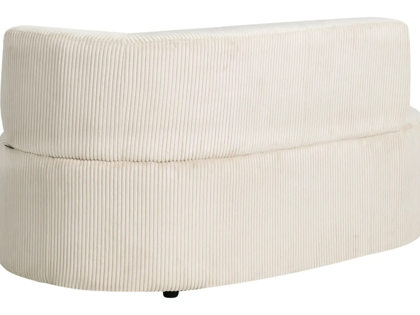 Chaise longue versione destra VANVEY Velluto a coste Beige chiaro