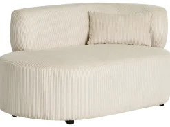 Chaise longue versione destra VANVEY Velluto a coste Beige chiaro