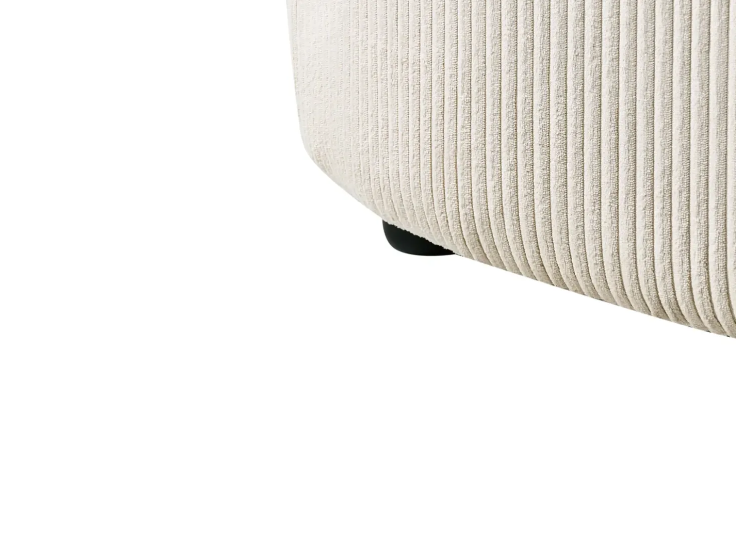 Chaise longue versione destra VANVEY Velluto a coste Beige chiaro