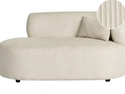 Chaise longue versione destra VANVEY Velluto a coste Beige chiaro