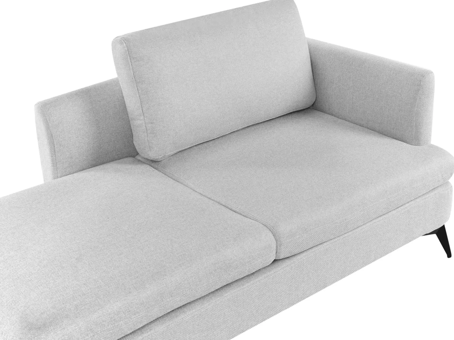Chaise longue versione destra SIEVOZ Tessuto Grigio chiaro