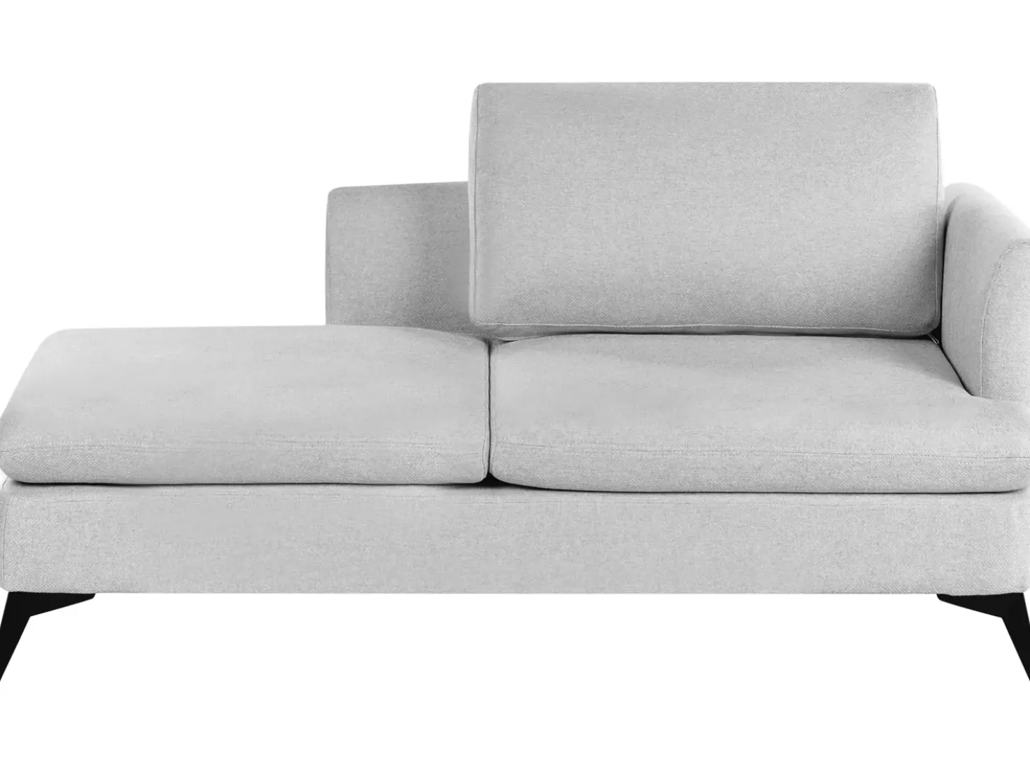 Chaise longue versione destra SIEVOZ Tessuto Grigio chiaro