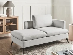 Chaise longue versione destra SIEVOZ Tessuto Grigio chiaro