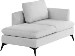 Chaise longue versione destra SIEVOZ Tessuto Grigio chiaro