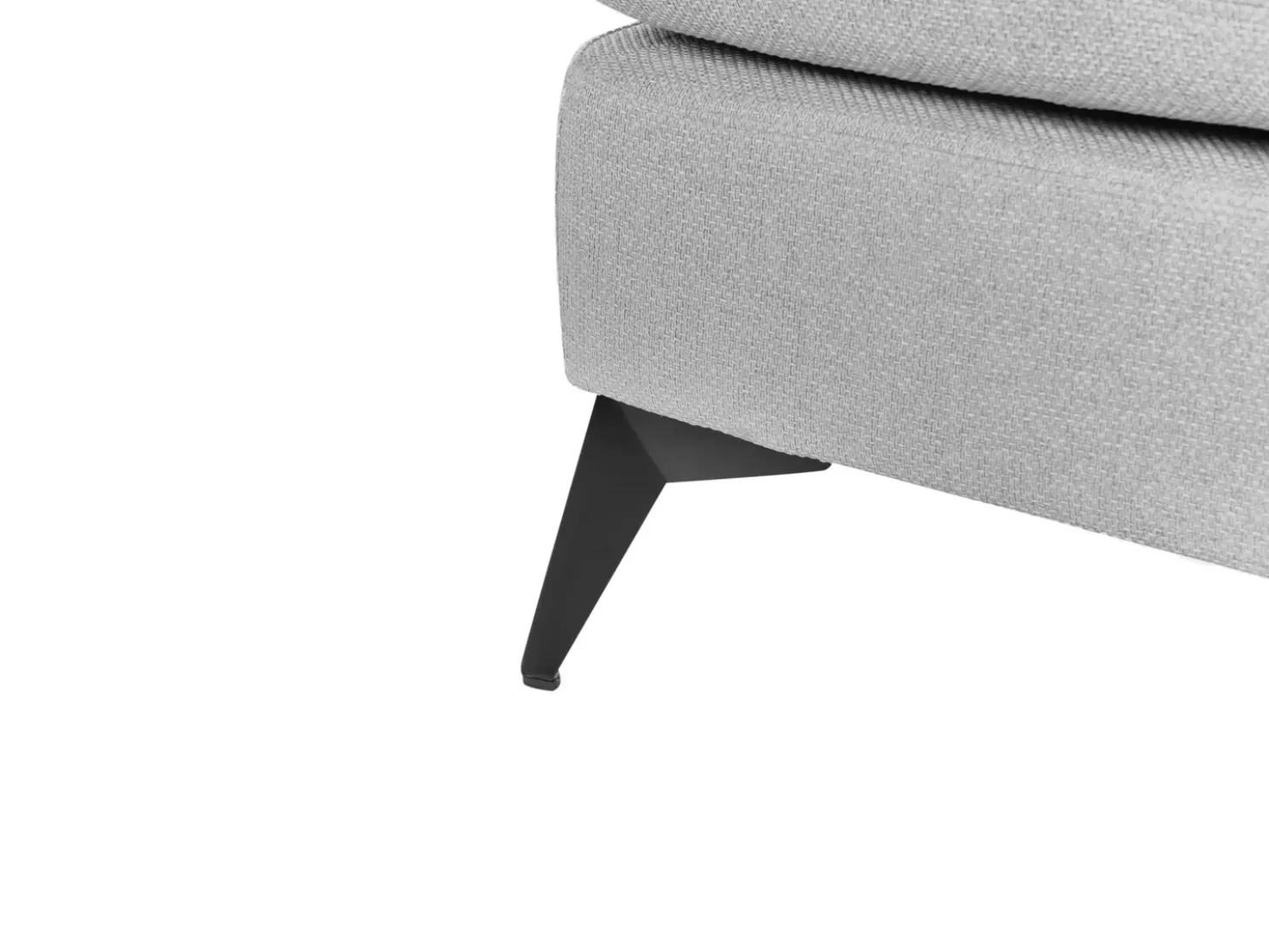 Chaise longue versione destra SIEVOZ Tessuto Grigio chiaro