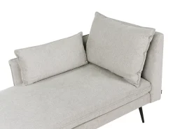 Chaise longue versione destra YERRES Tessuto Grigio