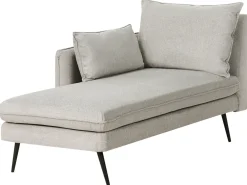 Chaise longue versione destra YERRES Tessuto Grigio