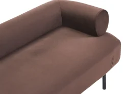 Chaise longue versione destra MIRMANDE Velluto Marrone scuro