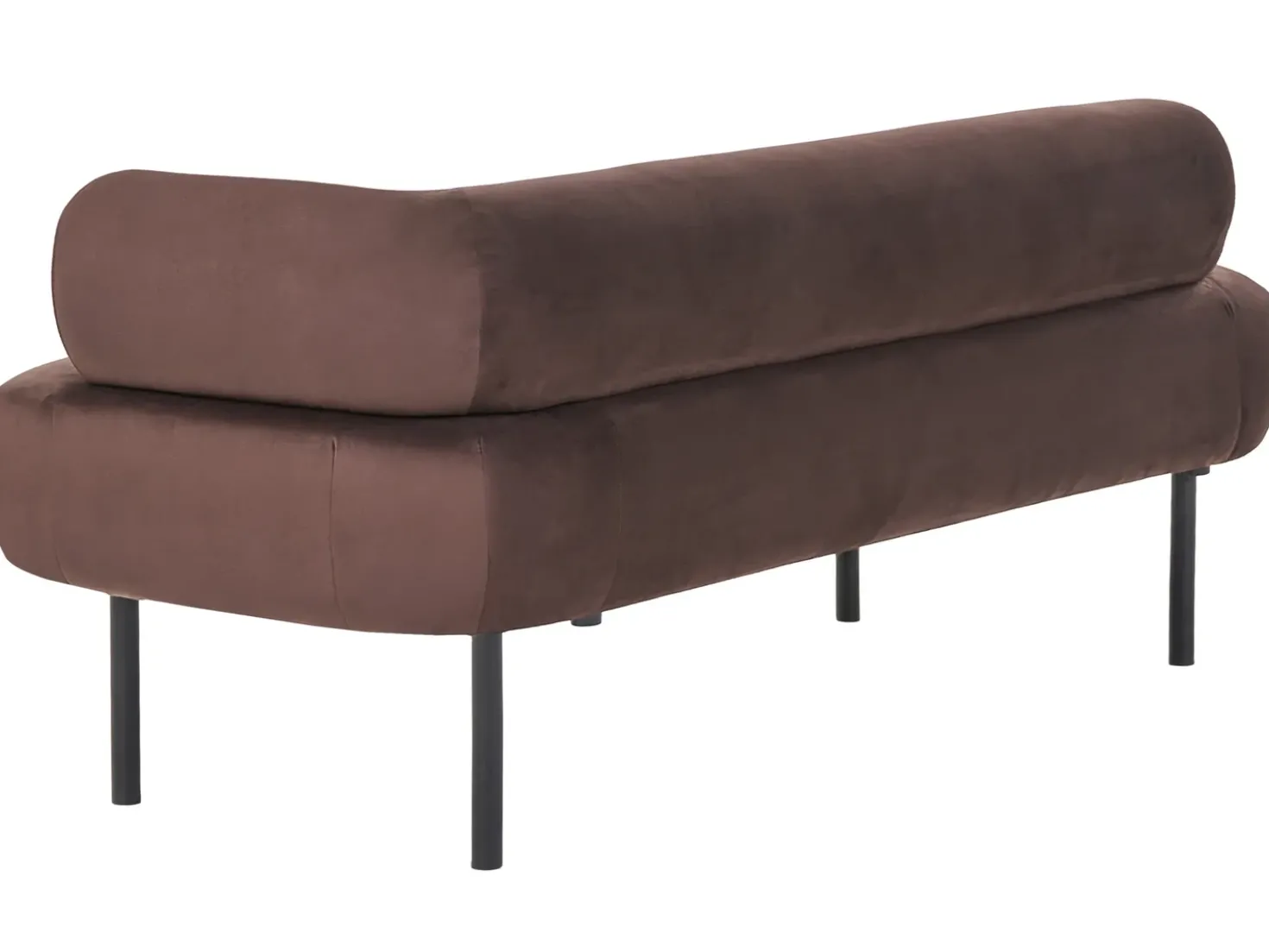Chaise longue versione destra MIRMANDE Velluto Marrone scuro