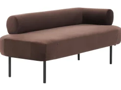Chaise longue versione destra MIRMANDE Velluto Marrone scuro