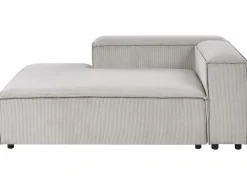 Chaise longue versione destra ARDAL Velluto a coste Tortora