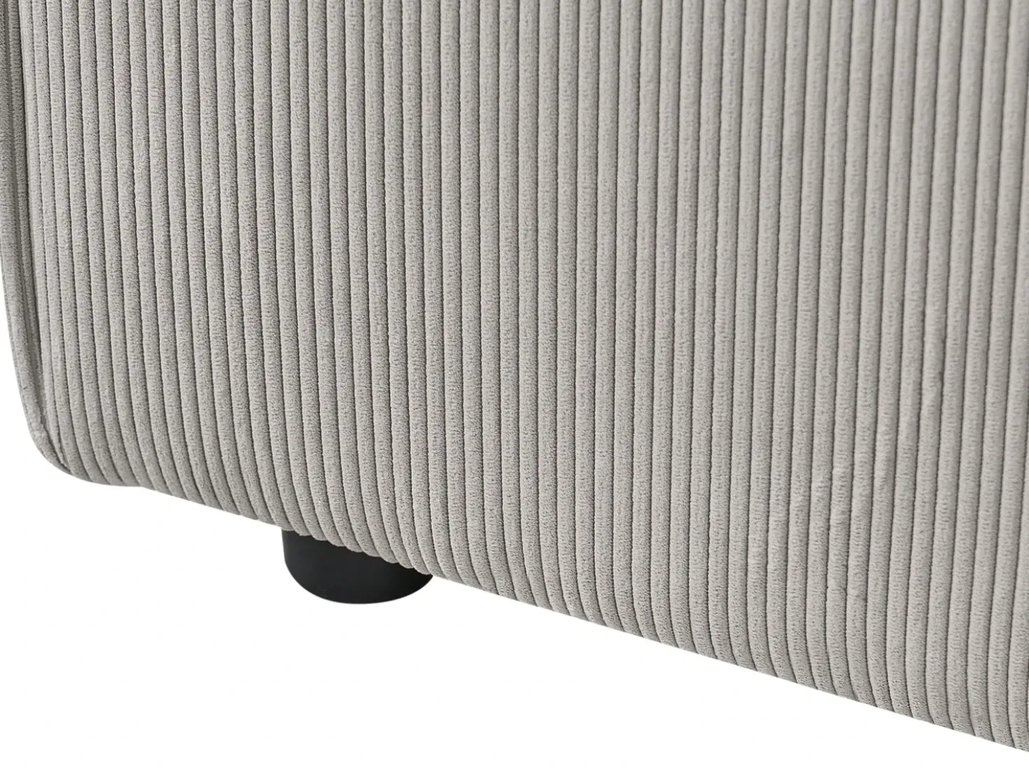 Chaise longue versione destra ARDAL Velluto a coste Tortora