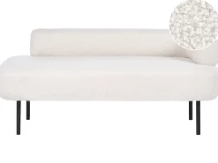 Chaise longue versione destra MIRMANDE Bouclé Bianco sporco