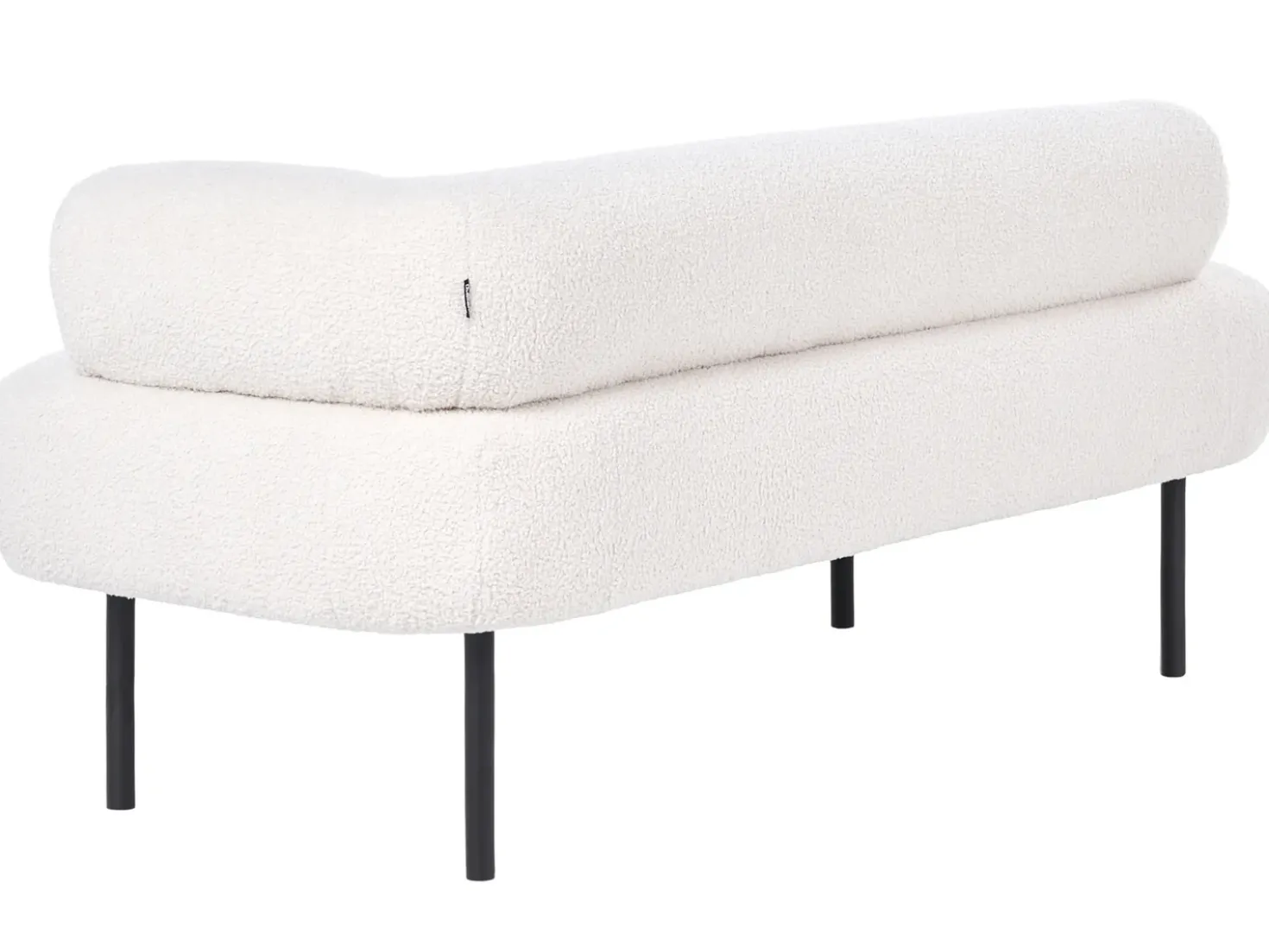 Chaise longue versione destra MIRMANDE Bouclé Bianco sporco