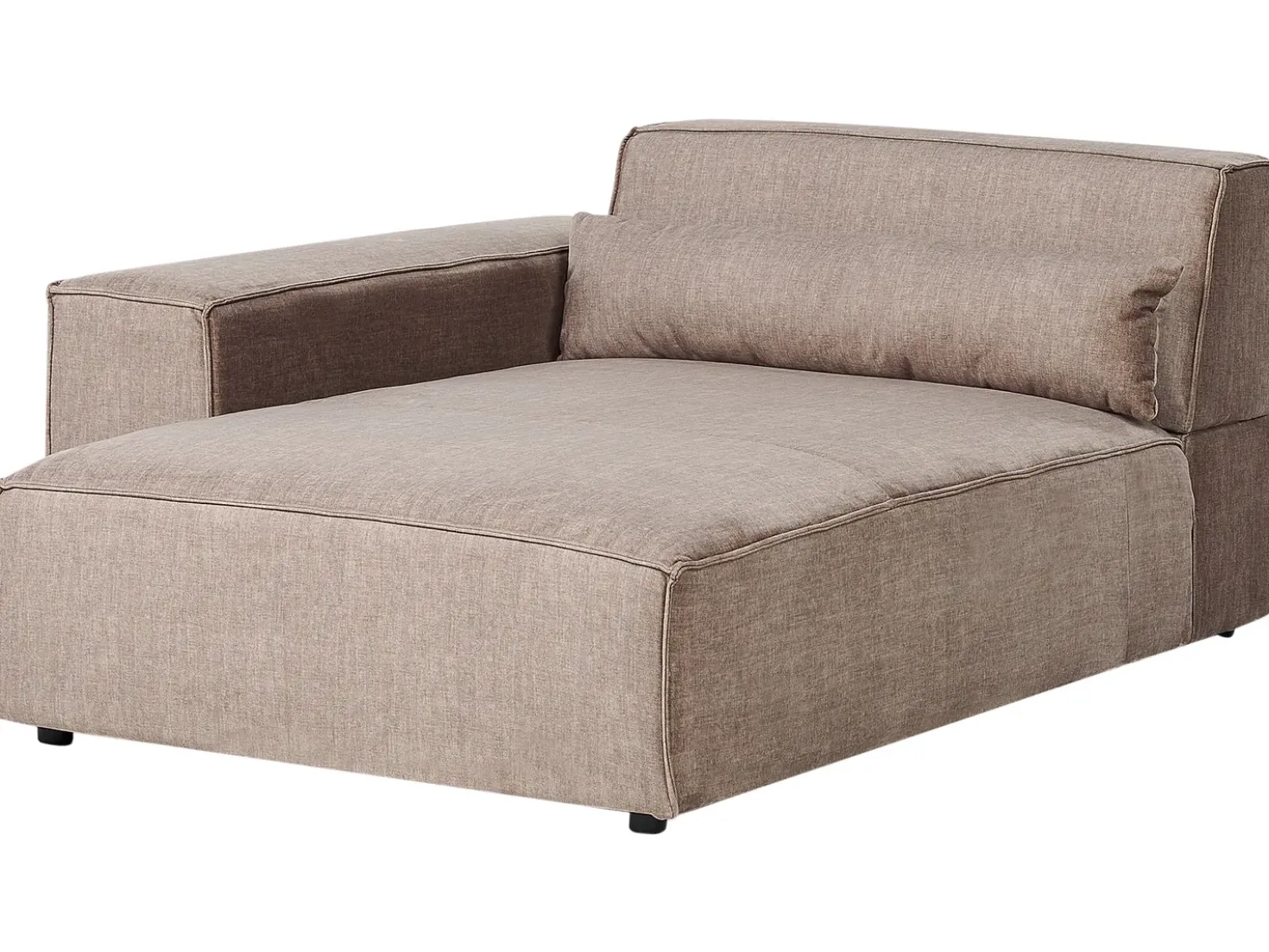 Chaise longue versione destra HELLNAR Tessuto Marrone chiaro