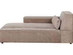 Chaise longue versione destra HELLNAR Tessuto Marrone chiaro