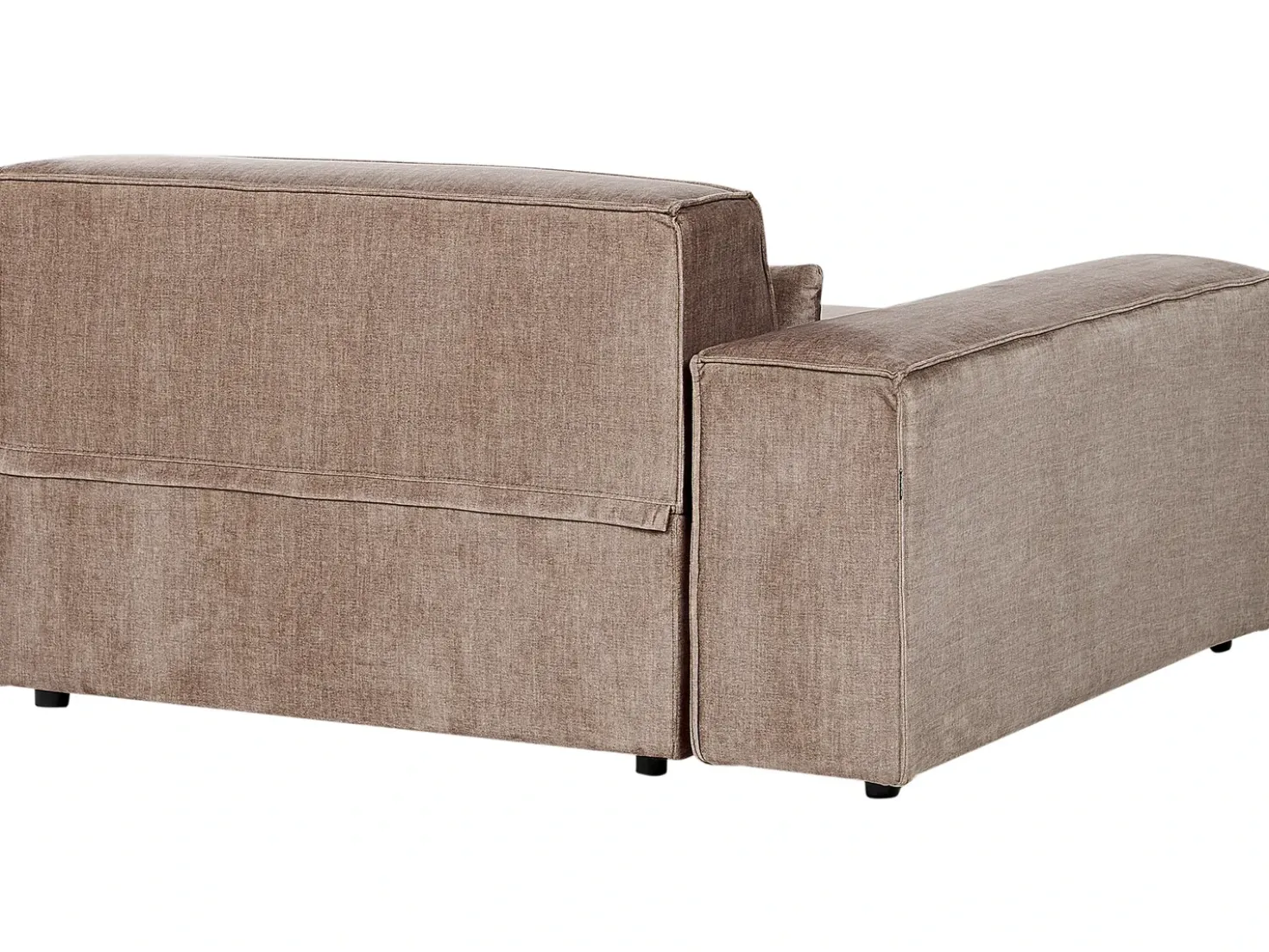 Chaise longue versione destra HELLNAR Tessuto Marrone chiaro