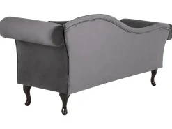 Chaise longue versione destra LATTES Velluto Grigio