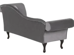 Chaise longue versione destra LATTES Velluto Grigio