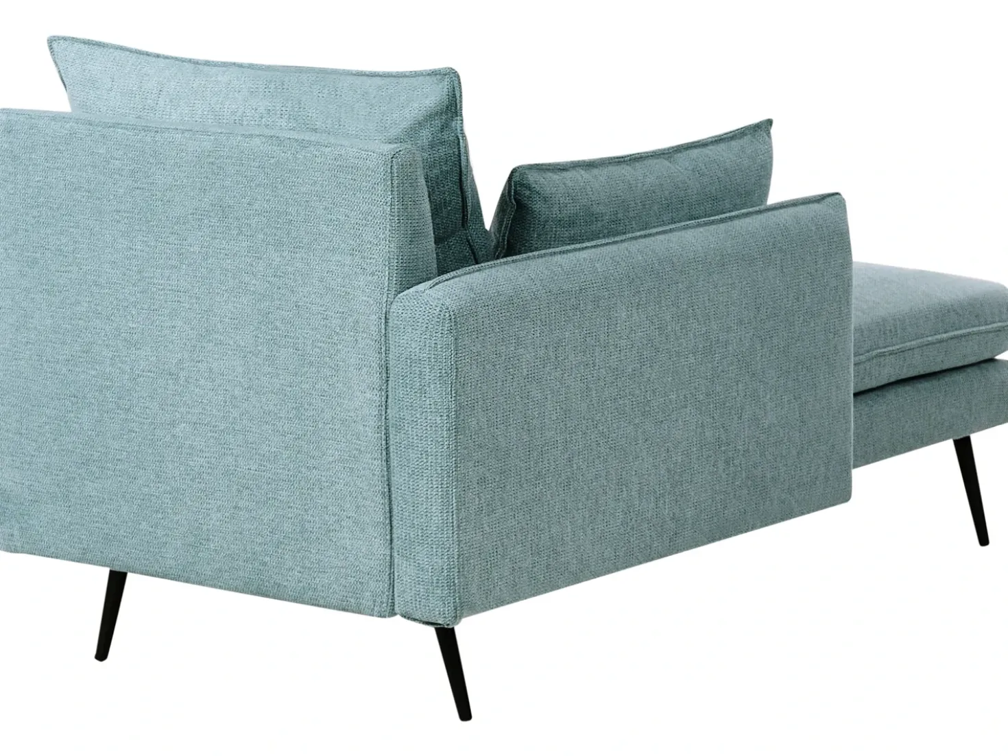Chaise longue versione destra YERRES Tessuto Azzurro