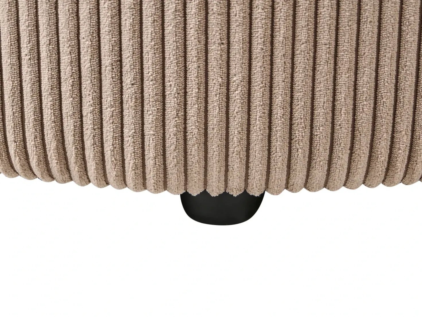 Chaise longue versione destra VANVEY Velluto a coste Beige sabbia
