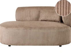 Chaise longue versione destra VANVEY Velluto a coste Beige sabbia