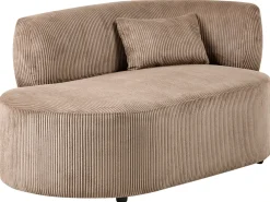 Chaise longue versione destra VANVEY Velluto a coste Beige sabbia