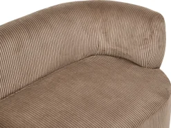 Chaise longue versione destra VANVEY Velluto a coste Beige sabbia