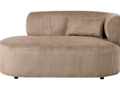 Chaise longue versione destra VANVEY Velluto a coste Beige sabbia