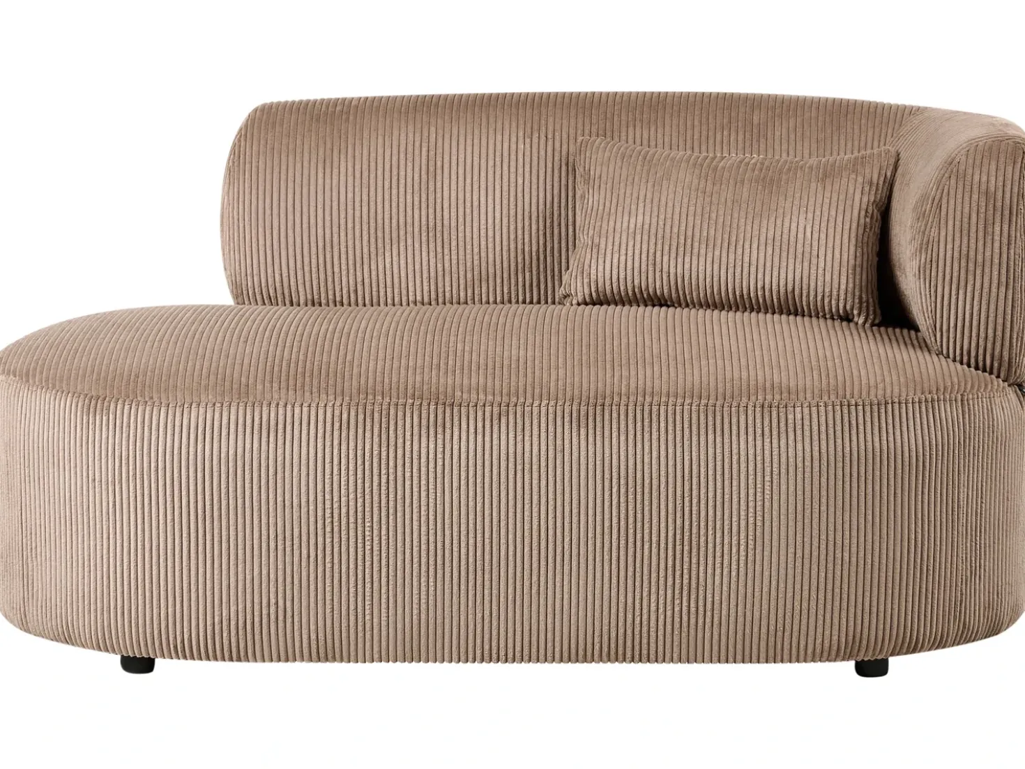 Chaise longue versione destra VANVEY Velluto a coste Beige sabbia