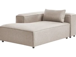 Chaise longue versione destra BRANDE Tessuto Marrone chiaro