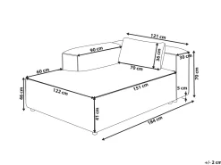 Chaise longue versione destra BRANDE Tessuto Marrone chiaro