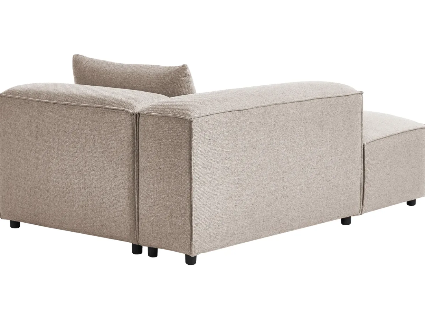 Chaise longue versione destra BRANDE Tessuto Marrone chiaro