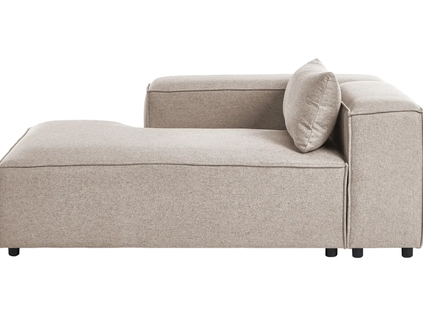 Chaise longue versione destra BRANDE Tessuto Marrone chiaro