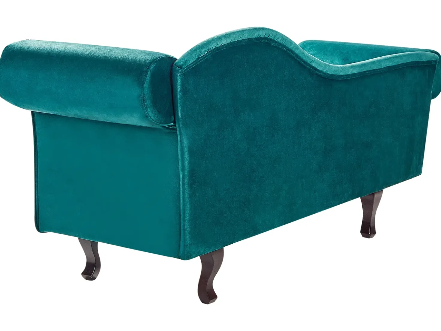 Chaise longue versione destra LATTES II Velluto Verde smeraldo con cuscino