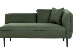 Chaise longue versione destra CHEVANNES Bouclé Verde scuro