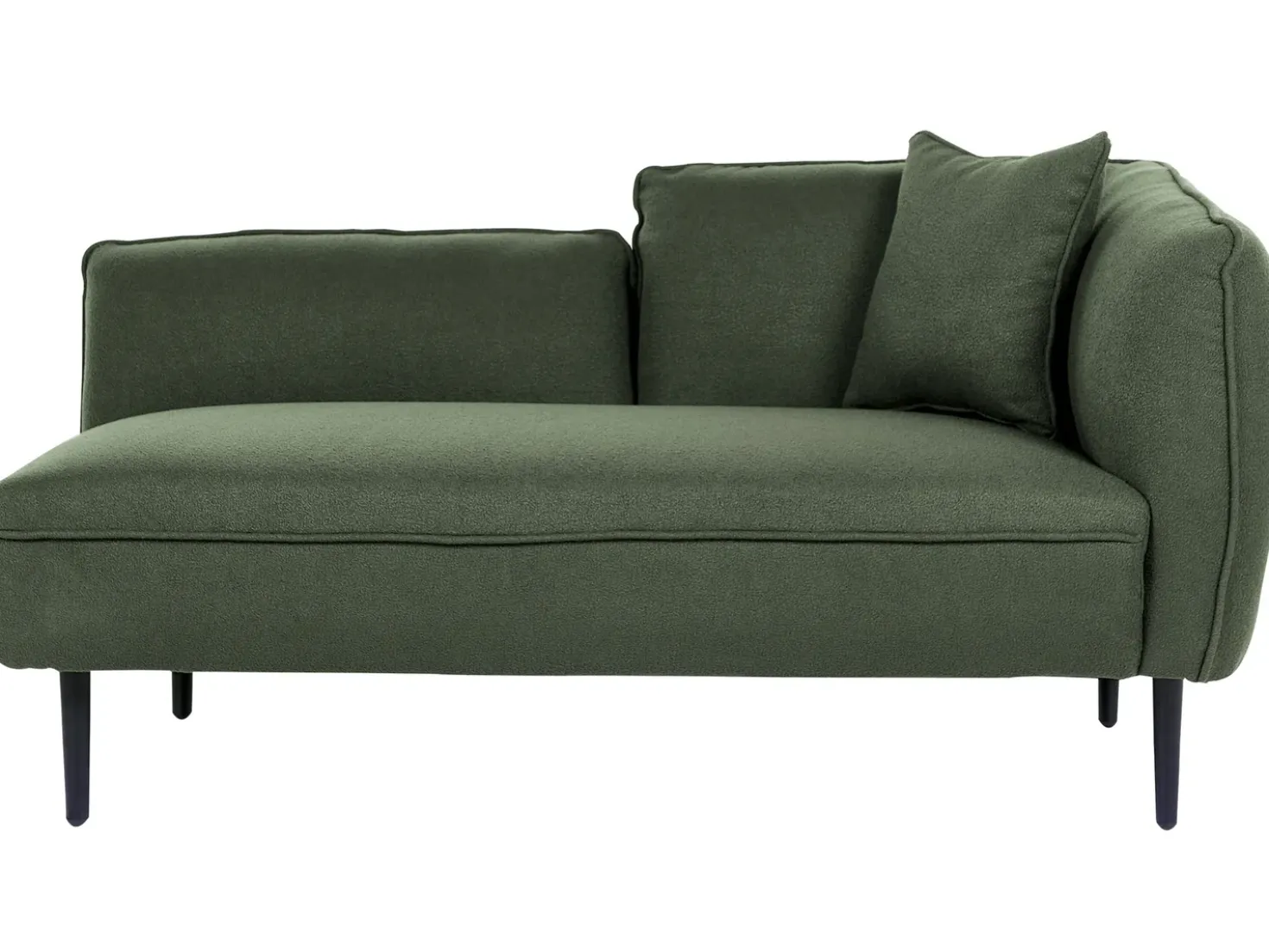 Chaise longue versione destra CHEVANNES Bouclé Verde scuro