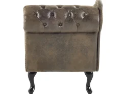 Chaise longue versione destra NIMES Scamosciato sintetico Marrone