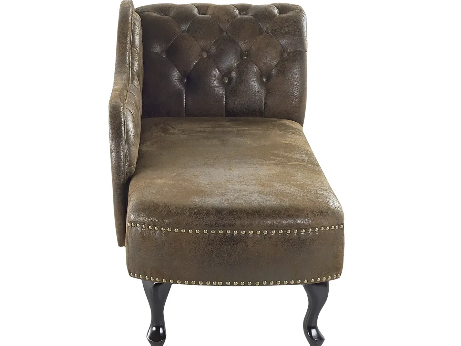 Chaise longue versione destra NIMES Scamosciato sintetico Marrone