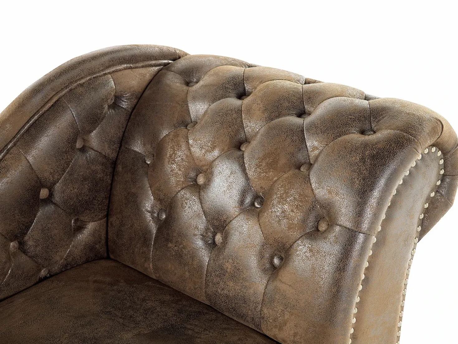 Chaise longue versione destra NIMES Scamosciato sintetico Marrone