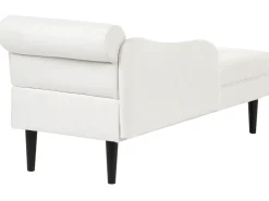 Chaise longue versione destra YVOIRE Tessuto Bianco sporco