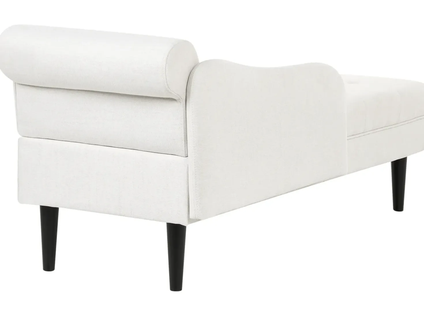 Chaise longue versione destra YVOIRE Tessuto Bianco sporco