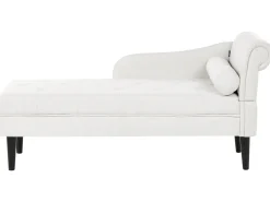 Chaise longue versione destra YVOIRE Tessuto Bianco sporco