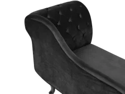 Chaise longue versione destra NIMES Velluto Nero