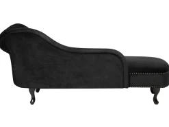Chaise longue versione destra NIMES Velluto Nero