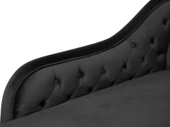 Chaise longue versione destra NIMES Velluto Nero